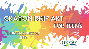 crayon drip art flyer