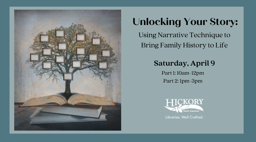 Unlocking your story flyer with genealogy family tree image