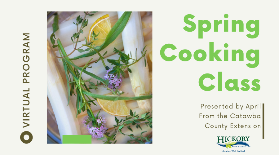Spring Cooking Class flyer Tuesday, May 17th 6:30 pm