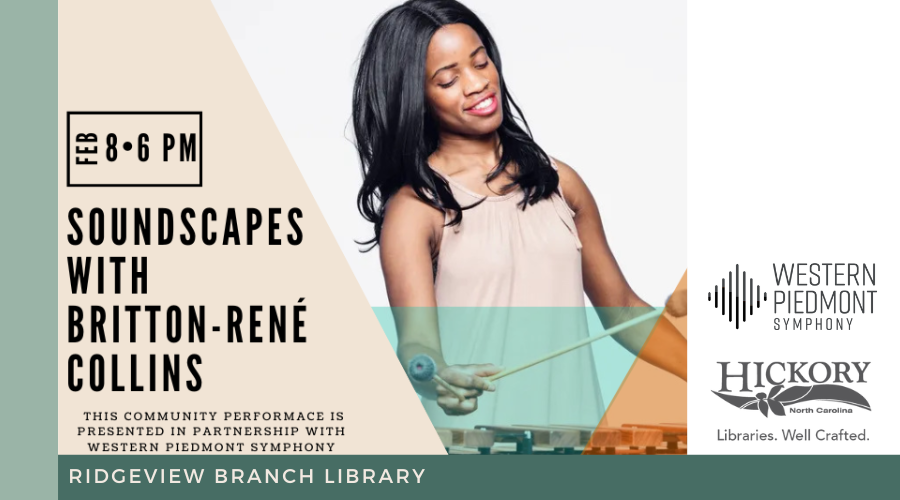 Free Community Concert at Ridgeview Branch Library: Soundscapes with Britton-René Collins  