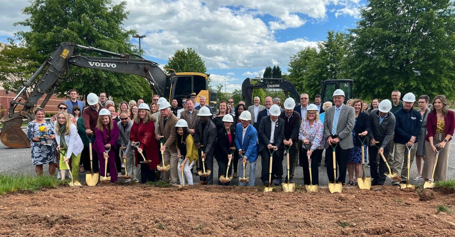Community leaders break ground for the Hickory Metro Convention Center renovation and expansion