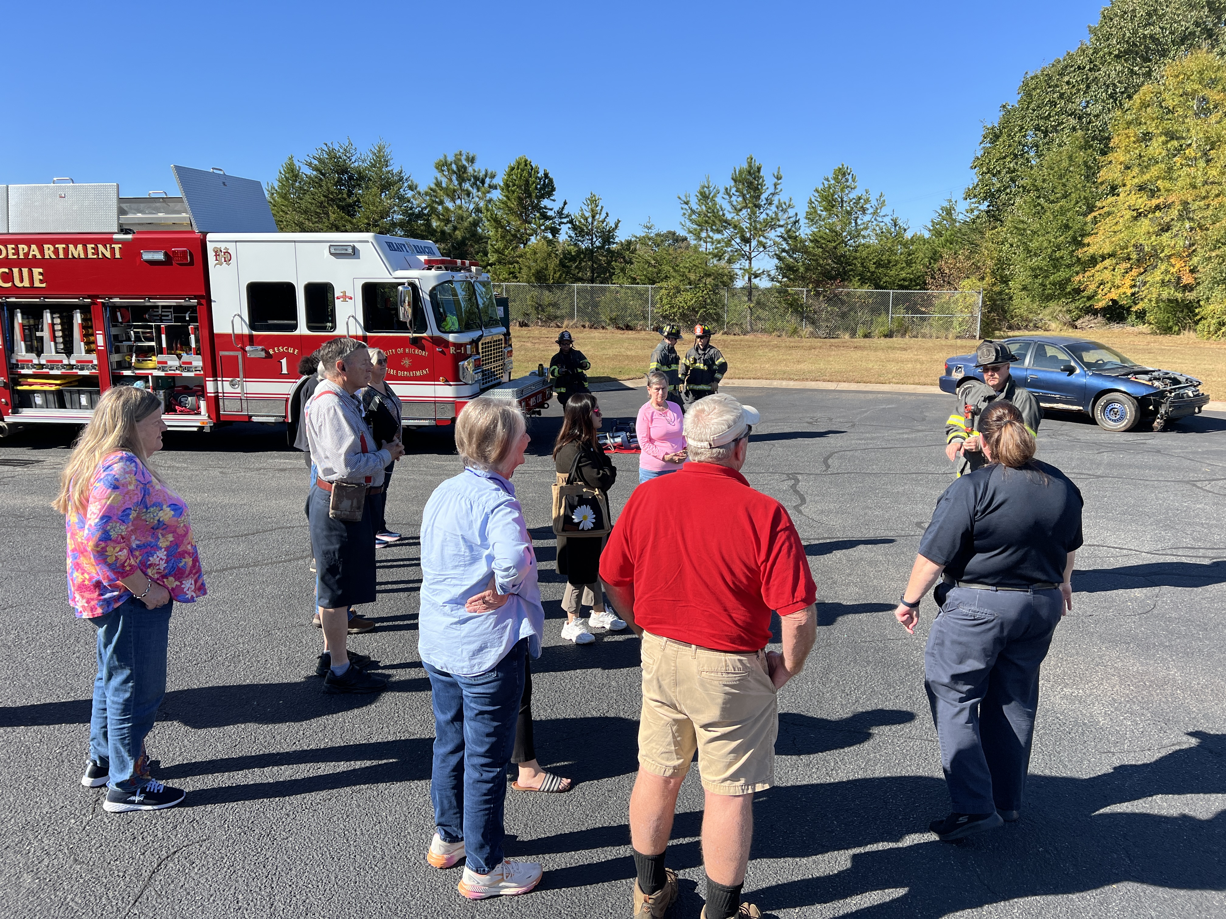 Hickory 101 participants witness live demonstrations by Hickory firefighters