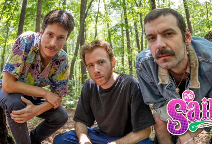 Mellow Swells band members in the woods