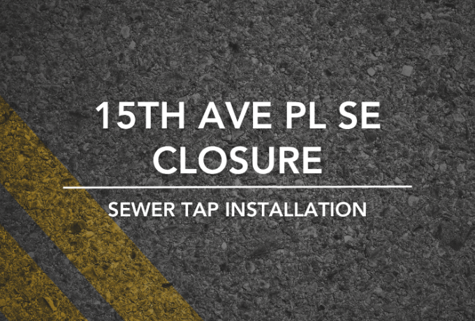 15th Ave Pl SE closure