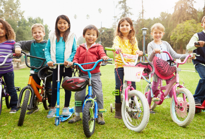 kids on bicycles