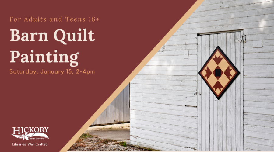 flyer for barn quilt painting that shows a barn quilt