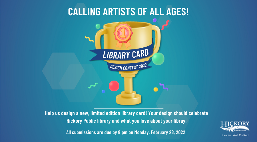 Library Card Design Contest flyer