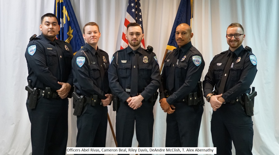 five new Hickory police officers