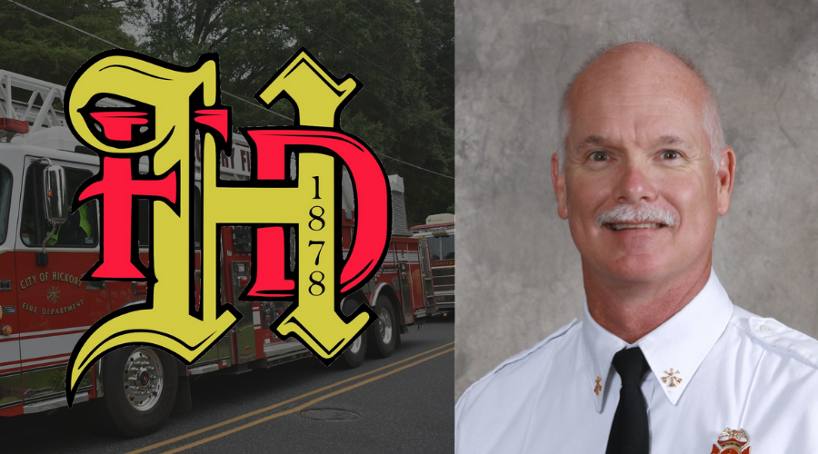 Mike Cates with HFD logo