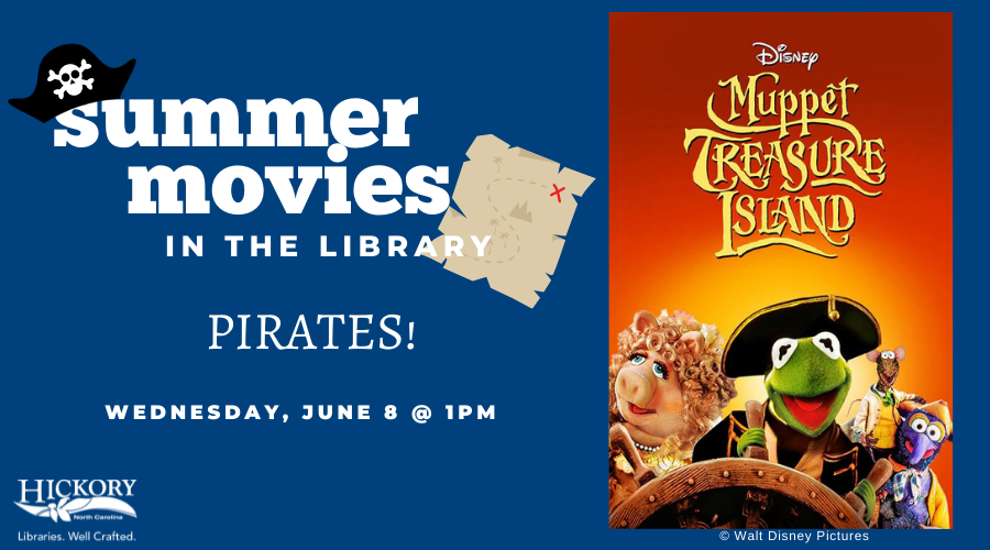 Summer Movies in the Library flyer - Muppets Treasure Island