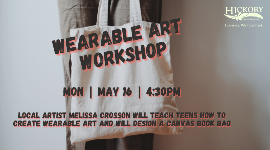 Teen Wearable Art Workshop flyer