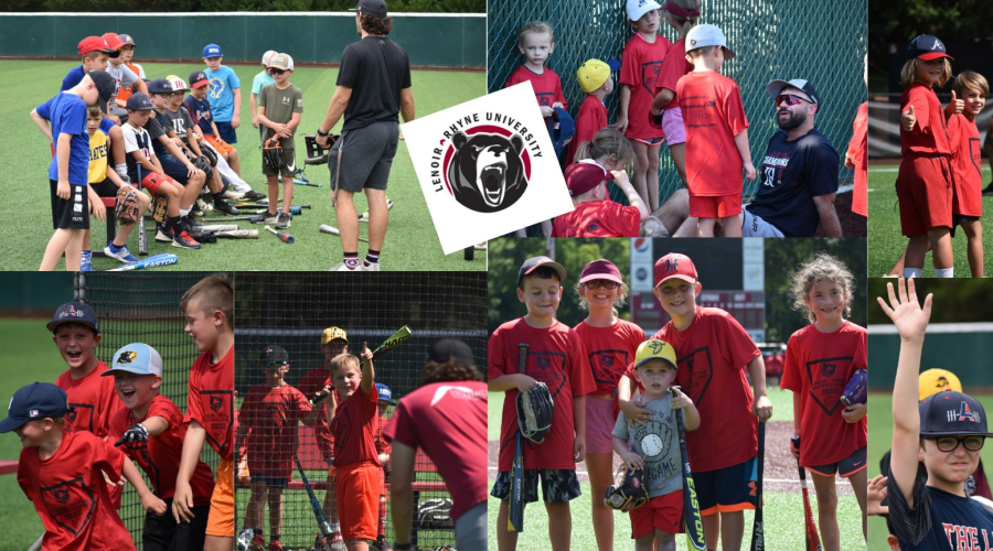 kids participating in LR Bears Youth Baseball Camp