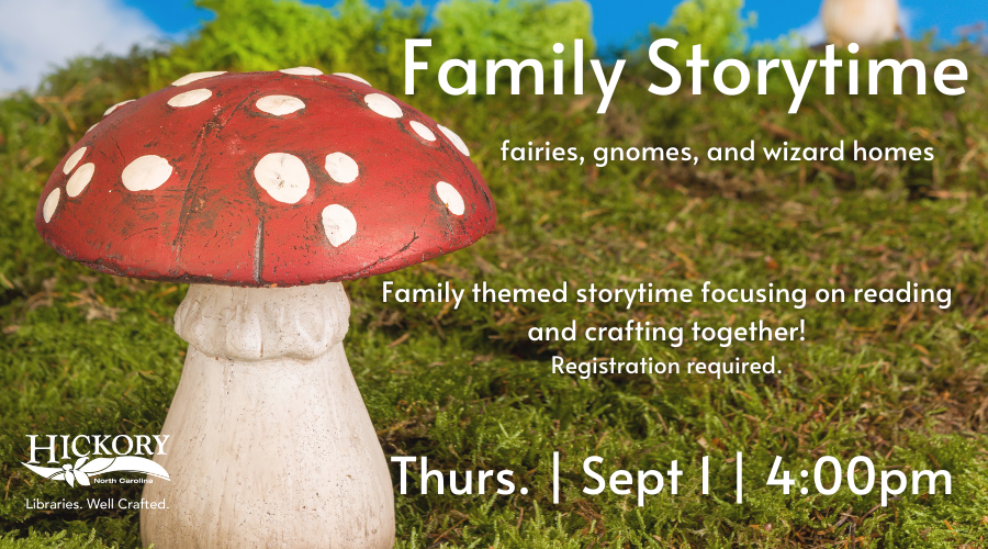 Family Story Time flyer Thurs. Sept 1
