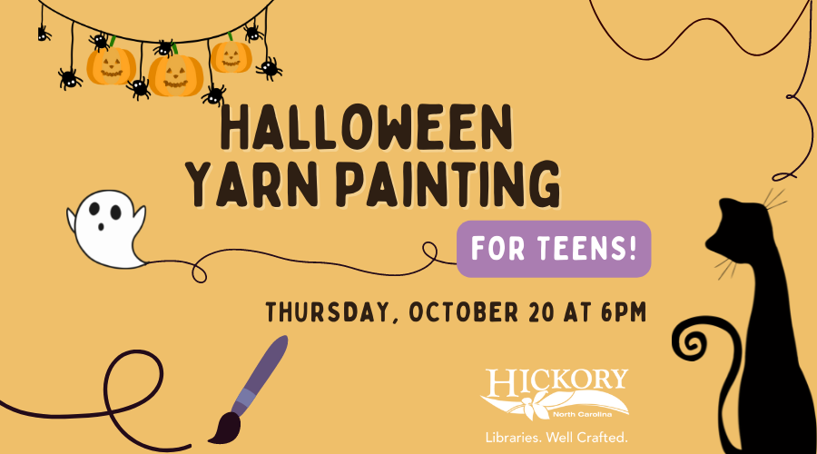 Halloween Yarn Painting for Teen, Thursday, October 20 at 6pm