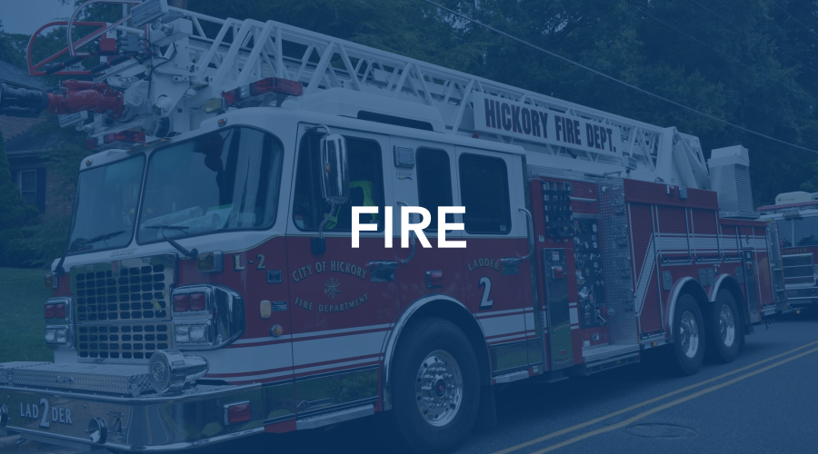 fire department news header with firetruck in the background
