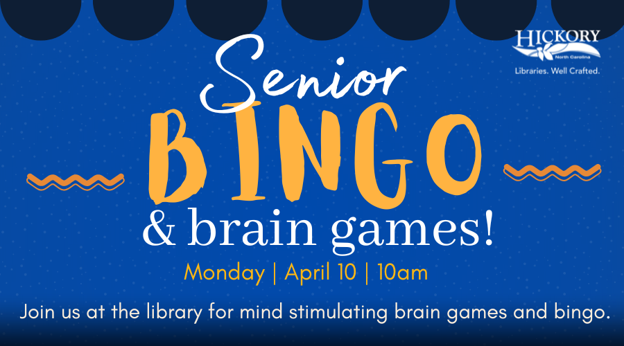 Mark your calendar and join us for Senior Bingo