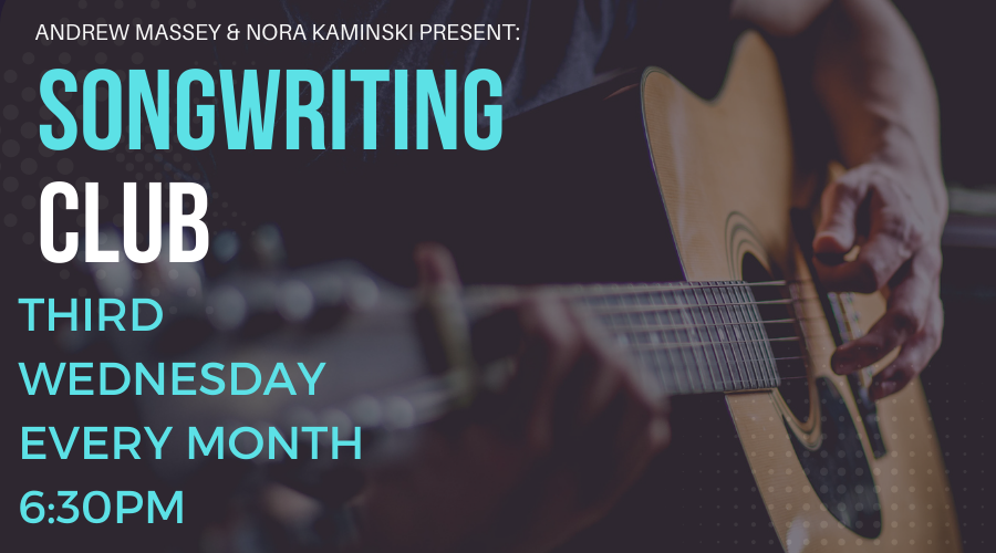 Songwriting Club – Patrick Beaver Memorial Library Wednesday, May 17th at 6p.m