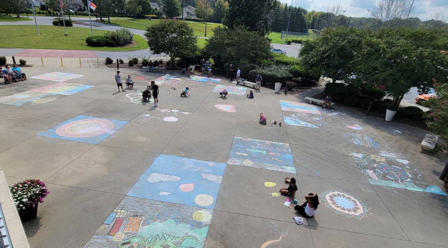 sidewalk chalk art contest